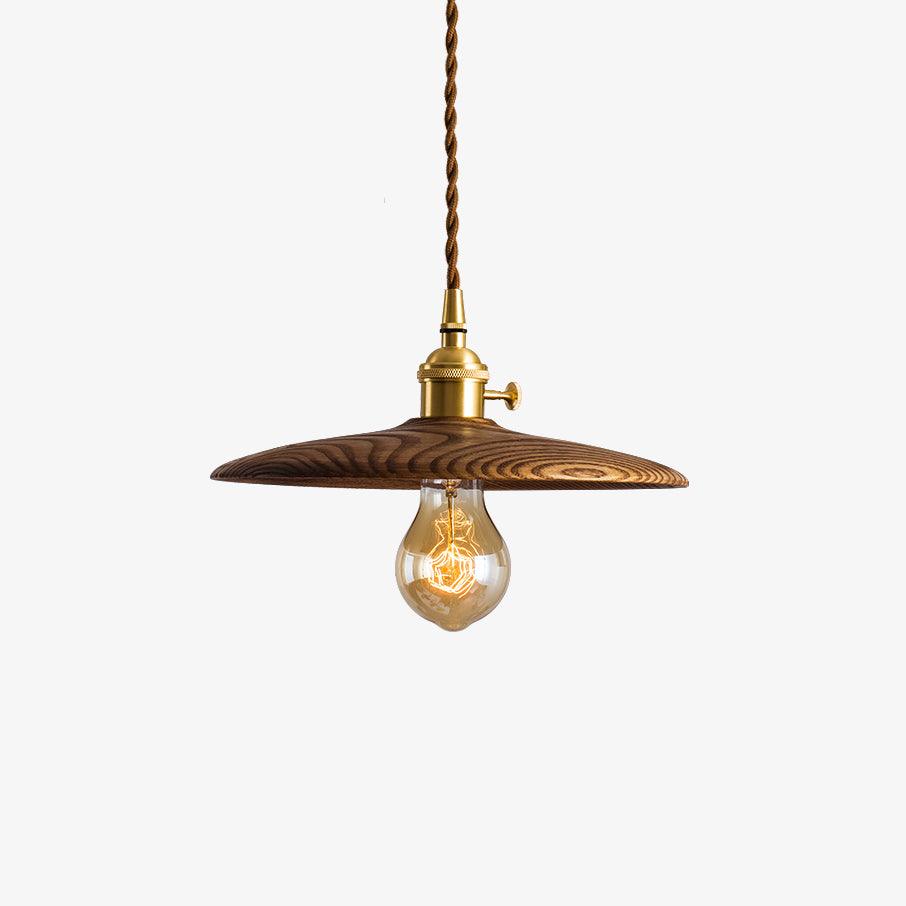 Walnut Conical Pendant Light - Lamp Outdoor