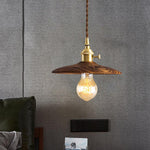 Walnut Conical Pendant Light - Lamp Outdoor
