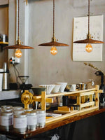 Walnut Conical Pendant Light - Lamp Outdoor