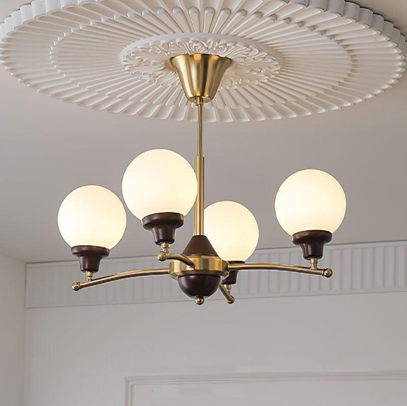 Walnut Glass Ball Chandelier - Lamp Outdoor