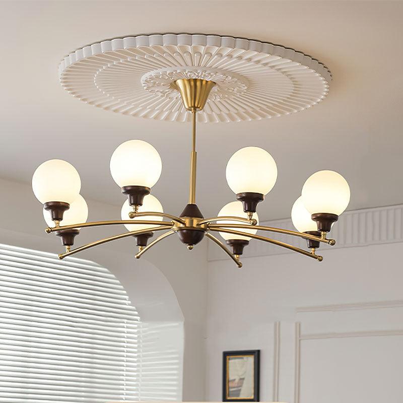 Walnut Glass Ball Chandelier - Lamp Outdoor