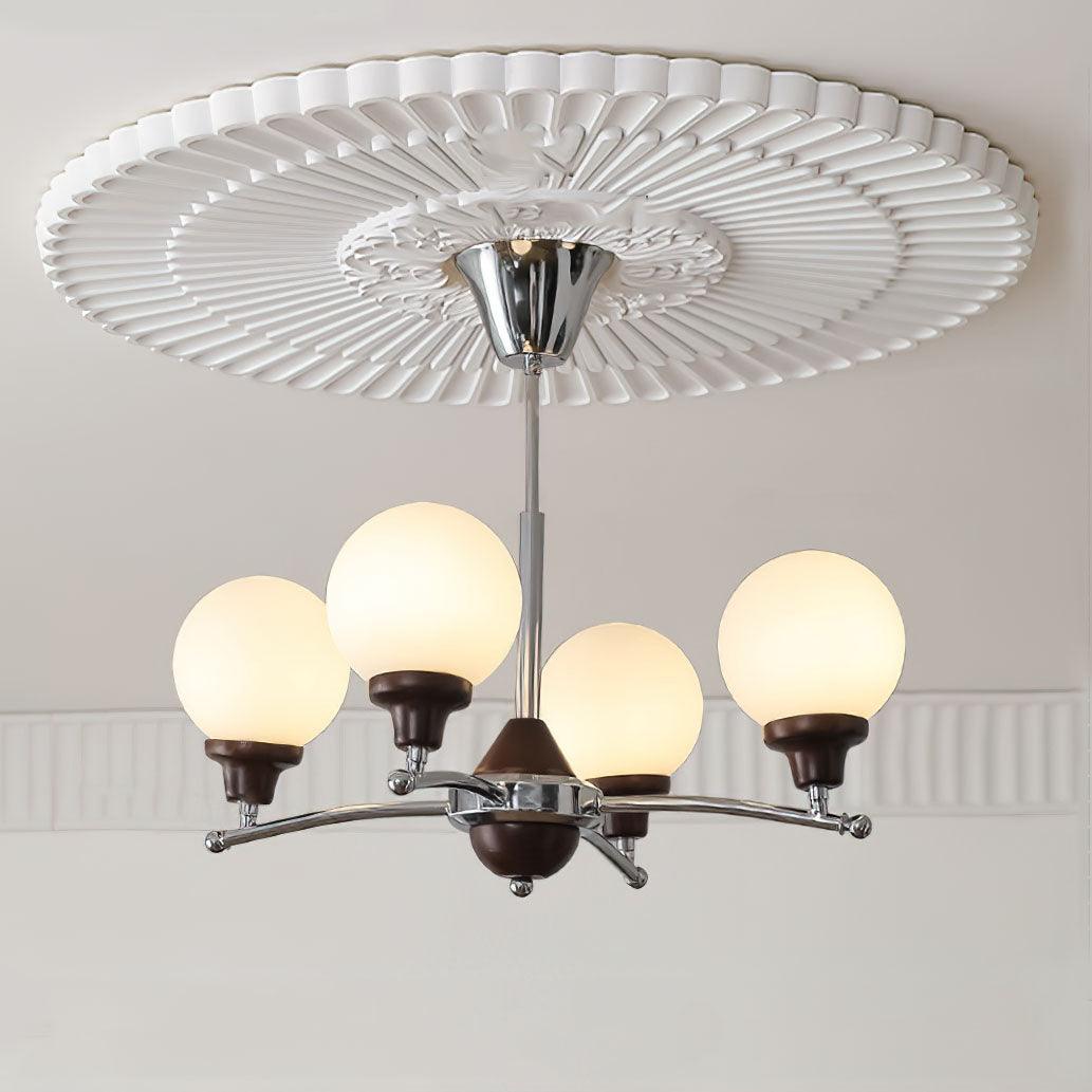 Walnut Glass Ball Chandelier - Lamp Outdoor
