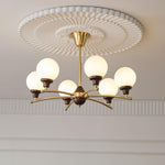 Walnut Glass Ball Chandelier - Lamp Outdoor
