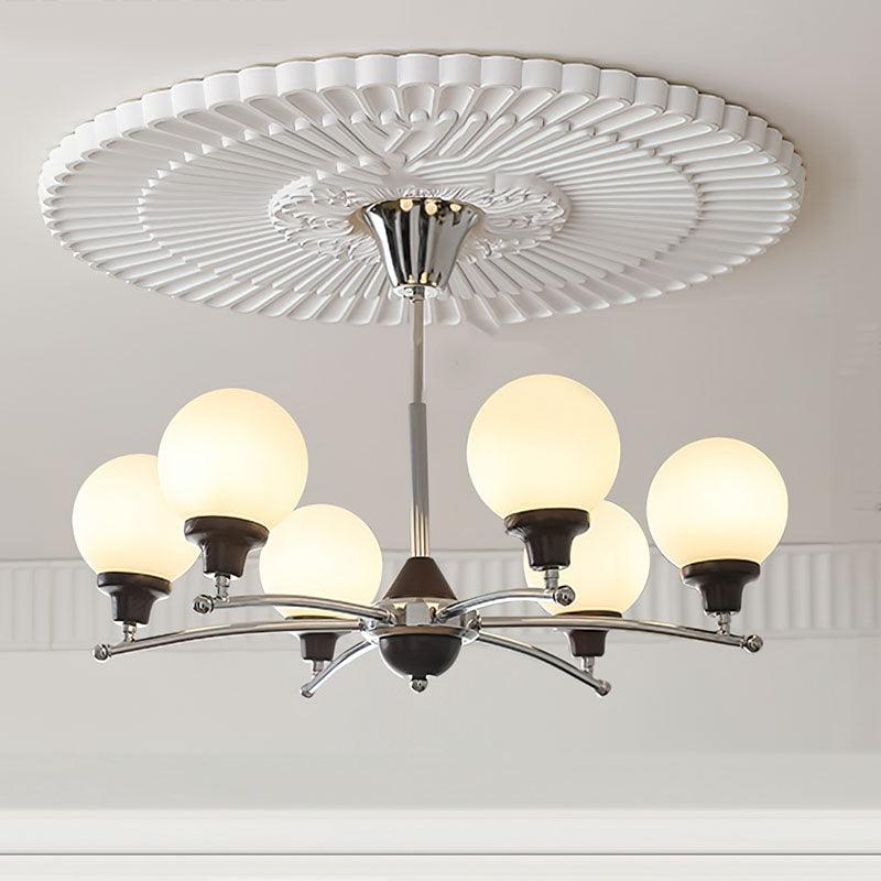 Walnut Glass Ball Chandelier - Lamp Outdoor
