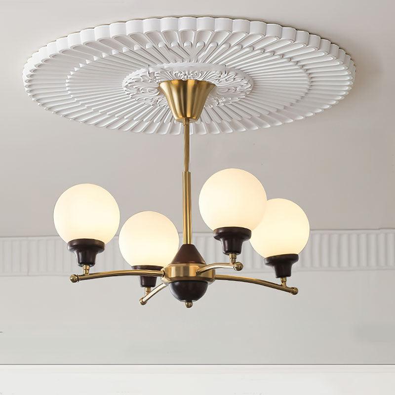 Walnut Glass Ball Chandelier - Lamp Outdoor