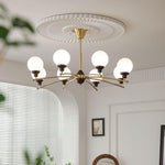 Walnut Glass Ball Chandelier - Lamp Outdoor