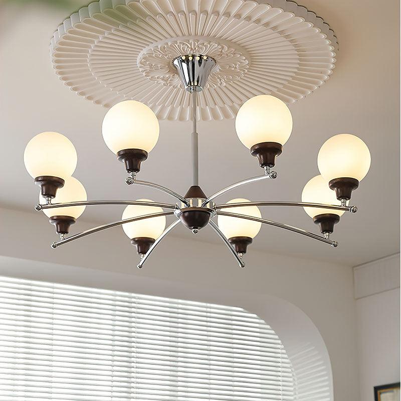 Walnut Glass Ball Chandelier - Lamp Outdoor