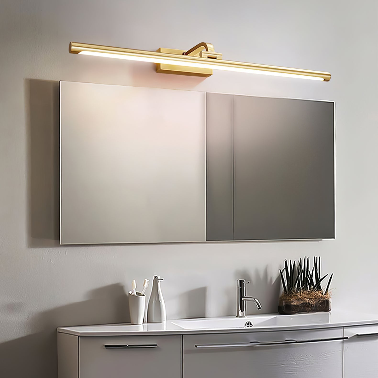 Walnut Color Linear LED Wall Light - Lamp Outdoor