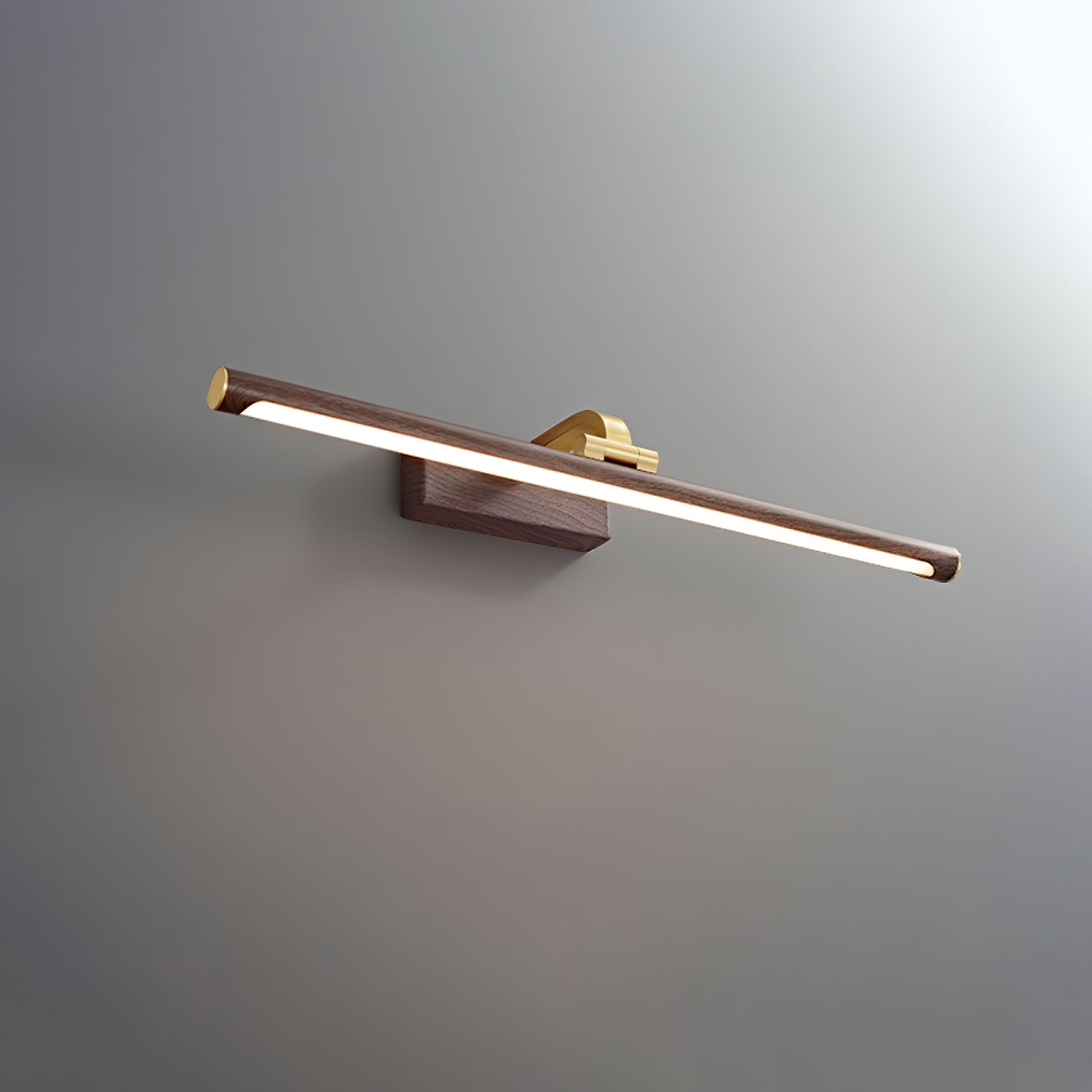 Walnut Color Linear LED Wall Light - Lamp Outdoor