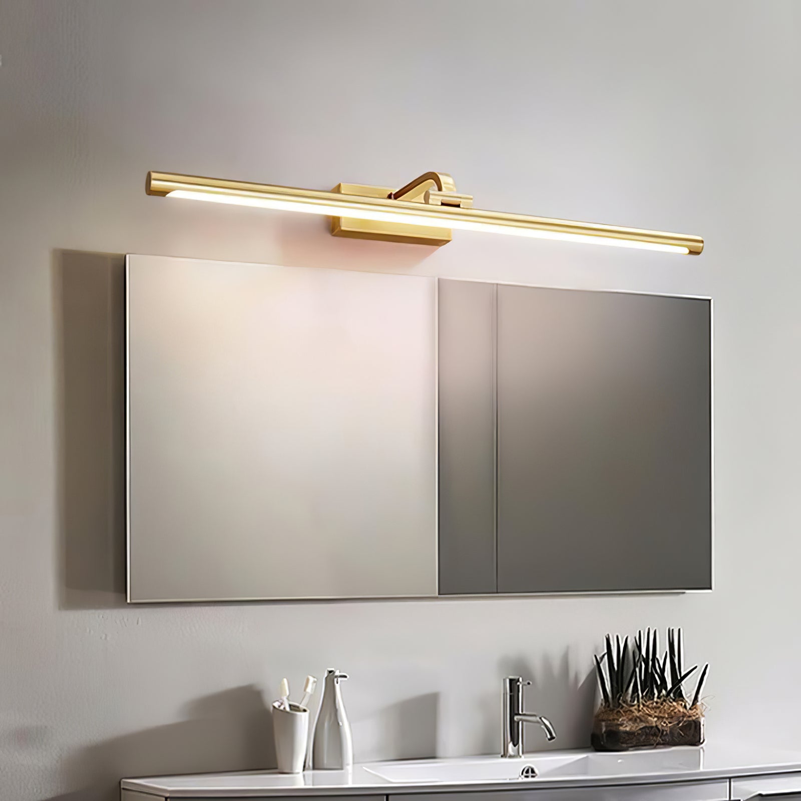 Walnut Color Linear LED Wall Light - Lamp Outdoor