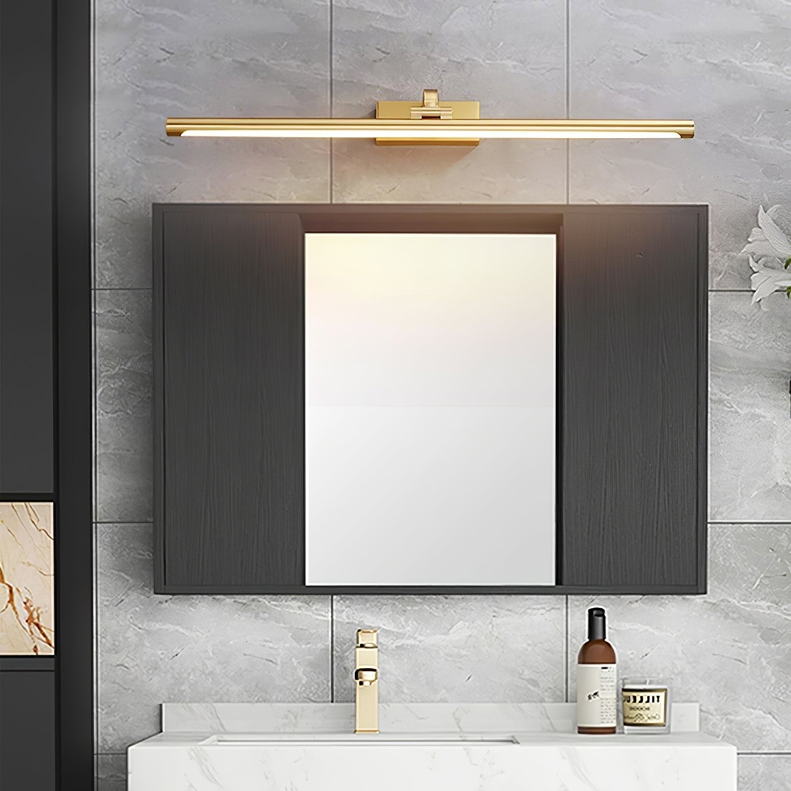Walnut Color Linear LED Wall Light - Lamp Outdoor