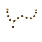 Aurora Chandelier Walnut Bead Necklace - Lamp Outdoor