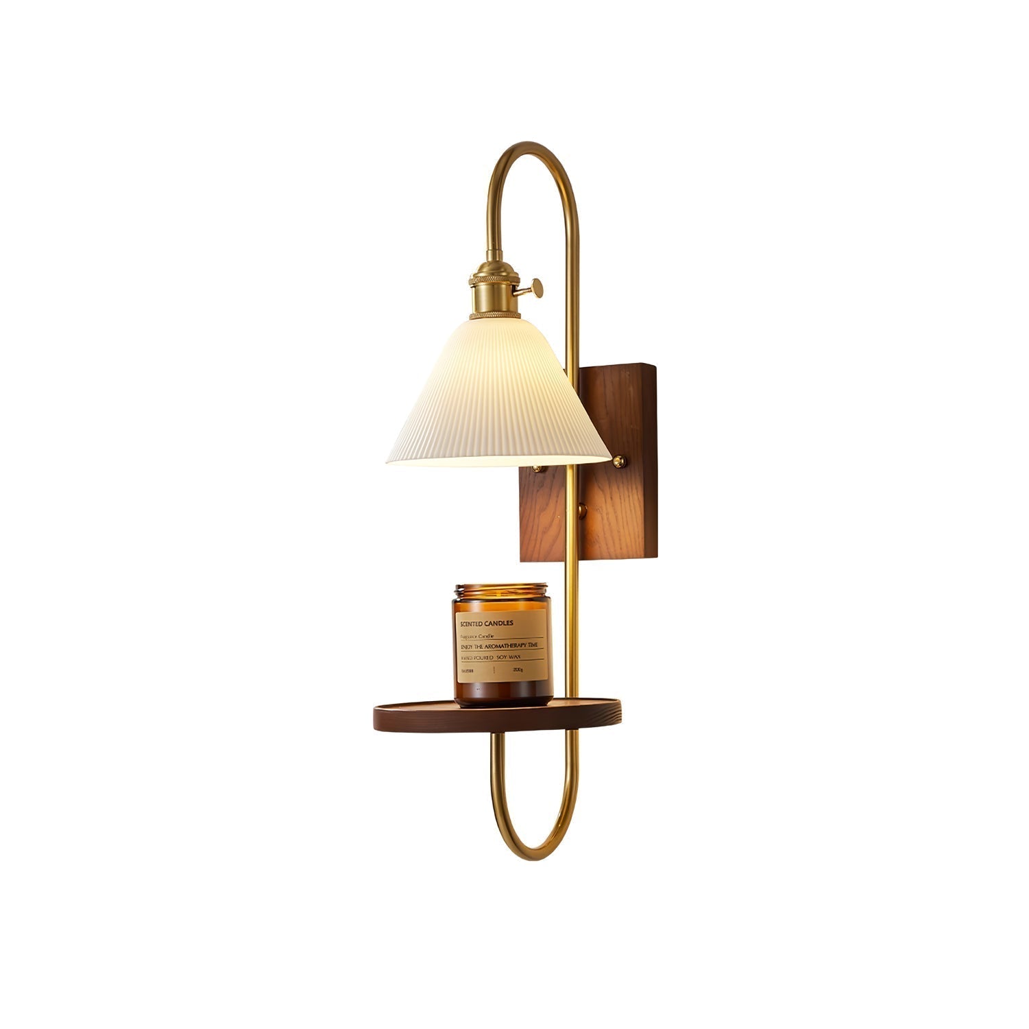 Walnut Shelf Sconce - Lamp Outdoor