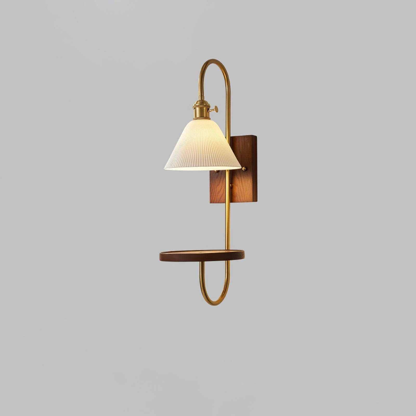 Walnut Shelf Sconce - Lamp Outdoor