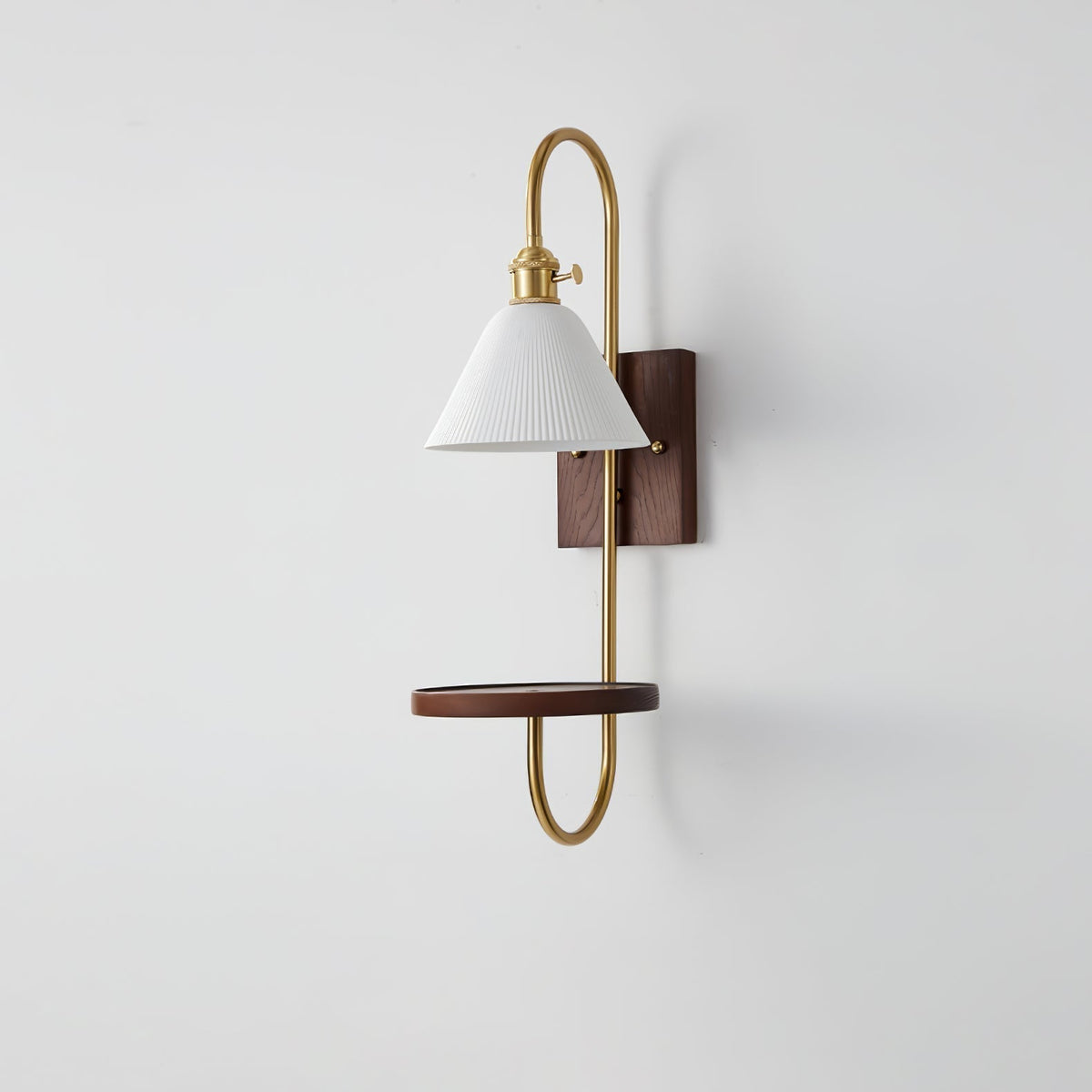 Walnut Shelf Sconce - Lamp Outdoor