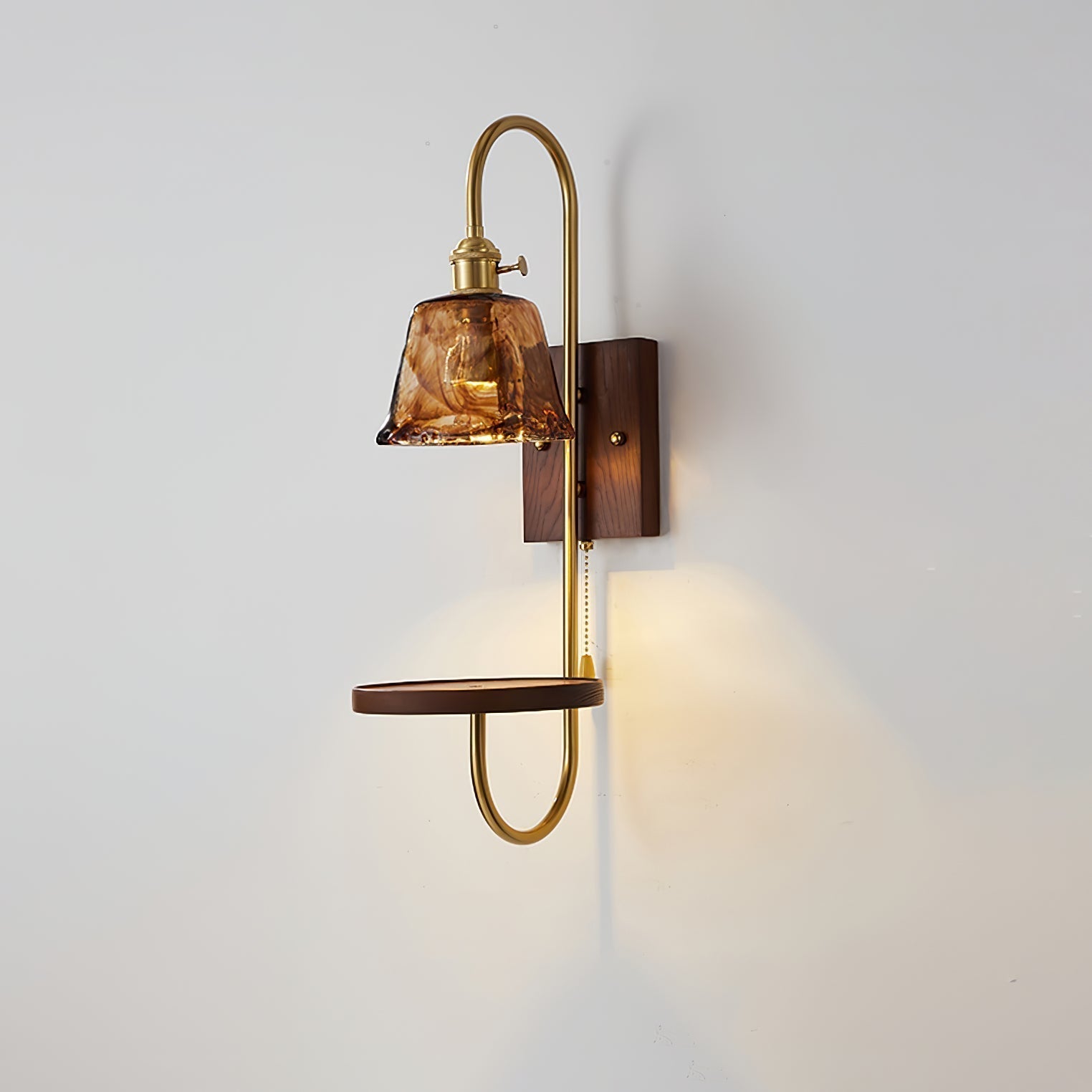Walnut Shelf Sconce - Lamp Outdoor
