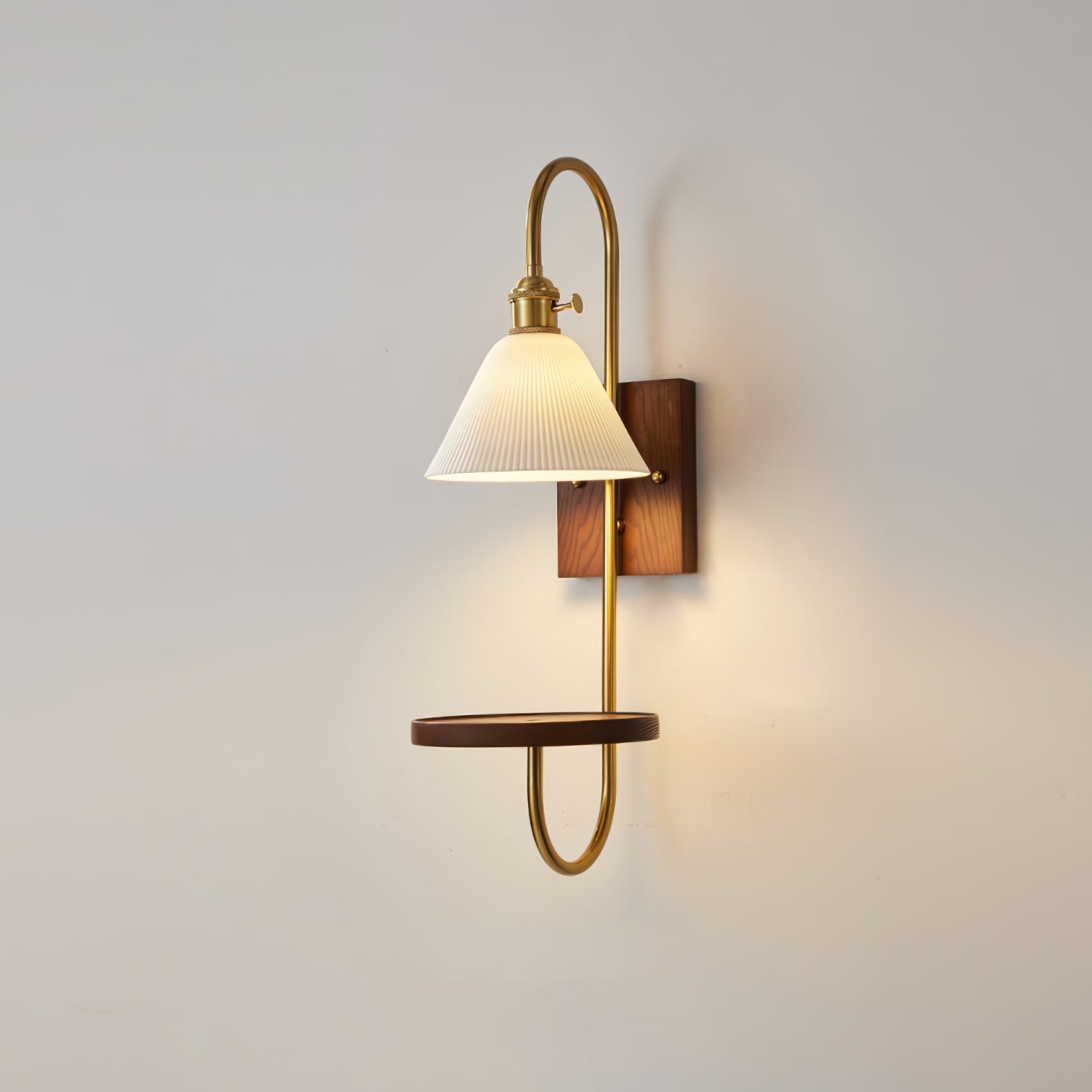 Walnut Shelf Sconce - Lamp Outdoor
