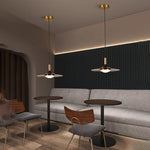 Walnut Wood Dish Pendant Light - Lamp Outdoor