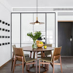 Walnut Wood Dish Pendant Light - Lamp Outdoor