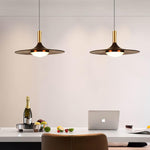 Walnut Wood Dish Pendant Light - Lamp Outdoor
