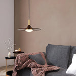 Walnut Wood Dish Pendant Light - Lamp Outdoor