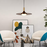 Walnut Wood Dish Pendant Light - Lamp Outdoor
