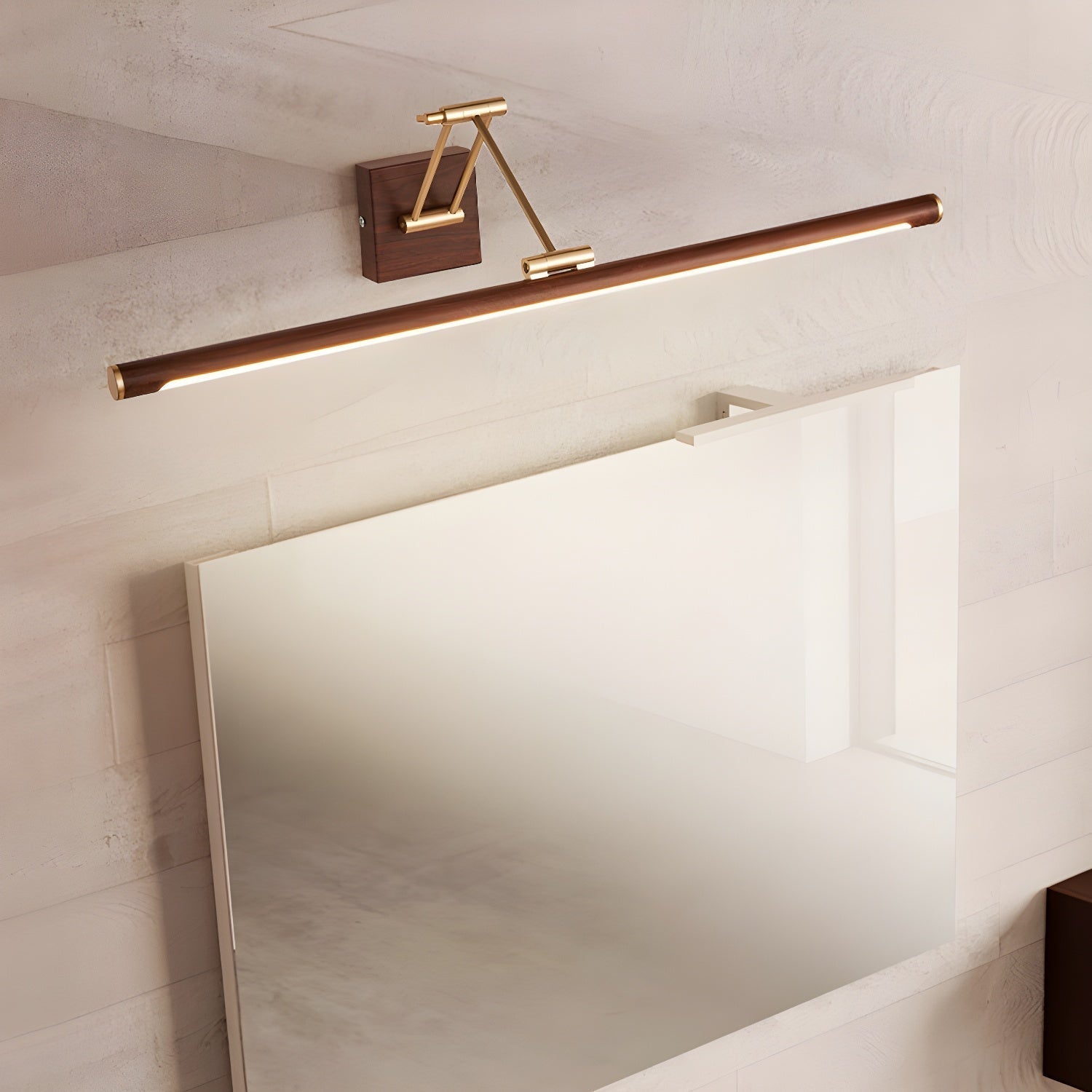 Walnut Color Linear Adjustable Wall Light - Lamp Outdoor