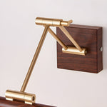 Walnut Color Linear Adjustable Wall Light - Lamp Outdoor