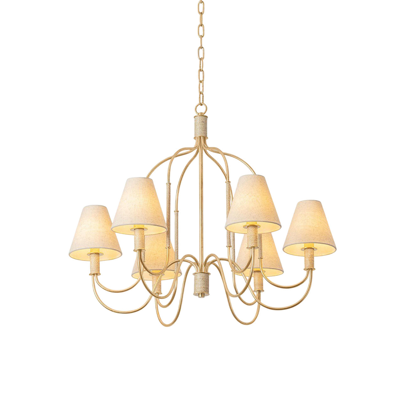 Warrensburg Contemporary Brass Chandelier