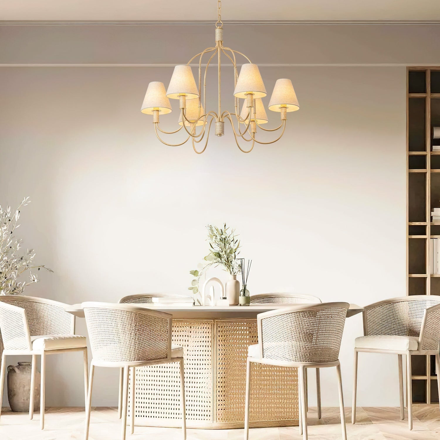 Warrensburg Contemporary Brass Chandelier