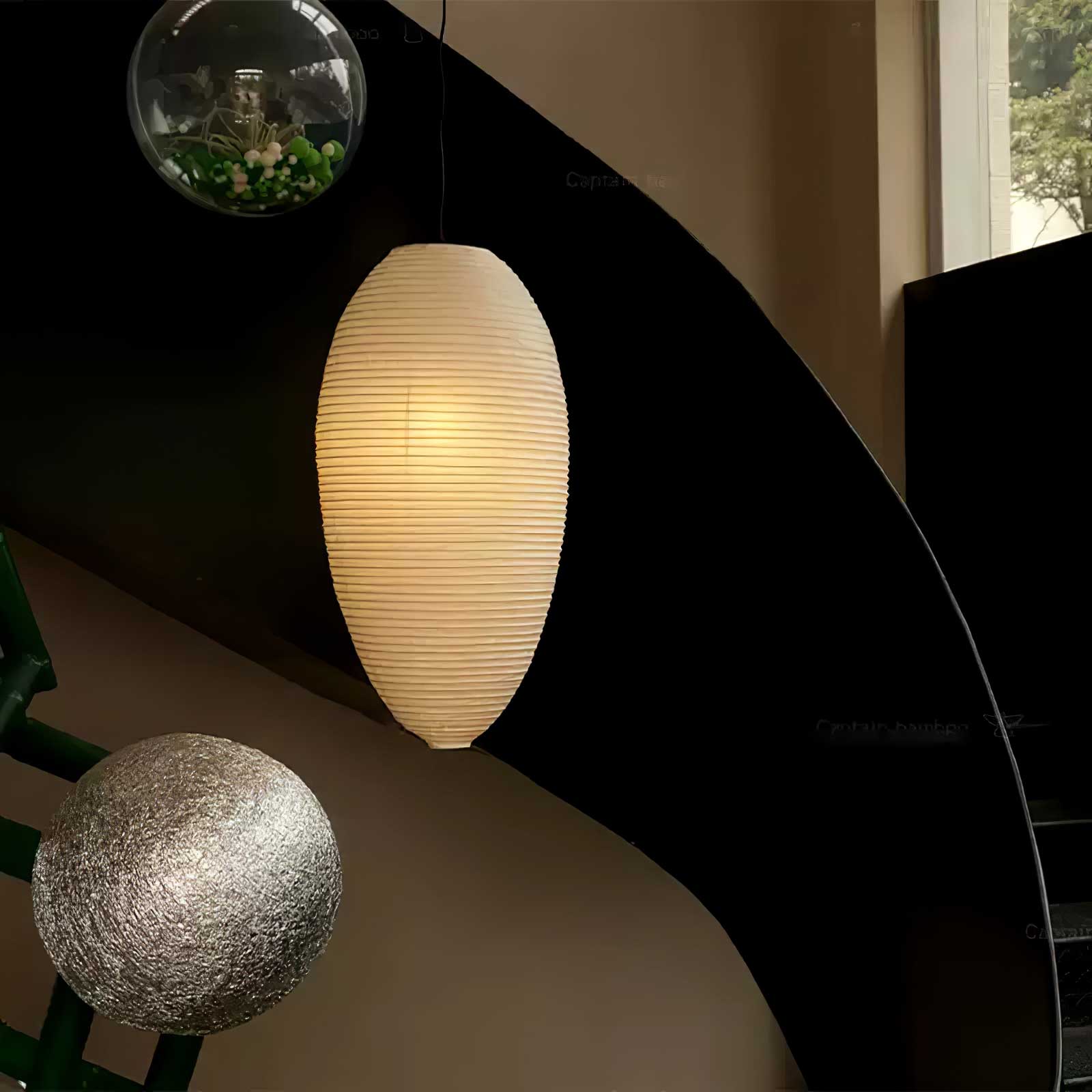 Washi Paper Chestnut Pendant Lamp - Lamp Outdoor