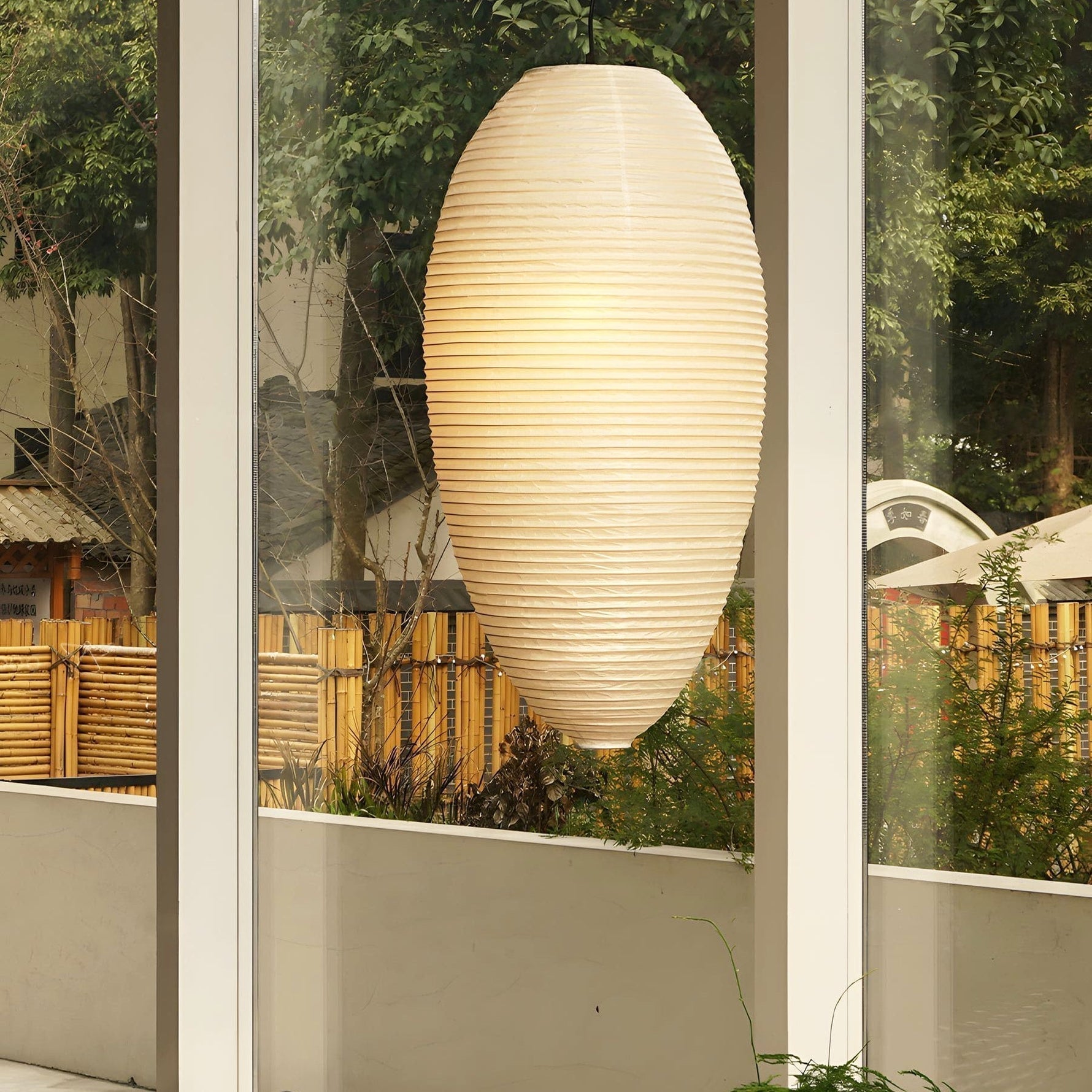 Washi Paper Chestnut Pendant Lamp - Lamp Outdoor