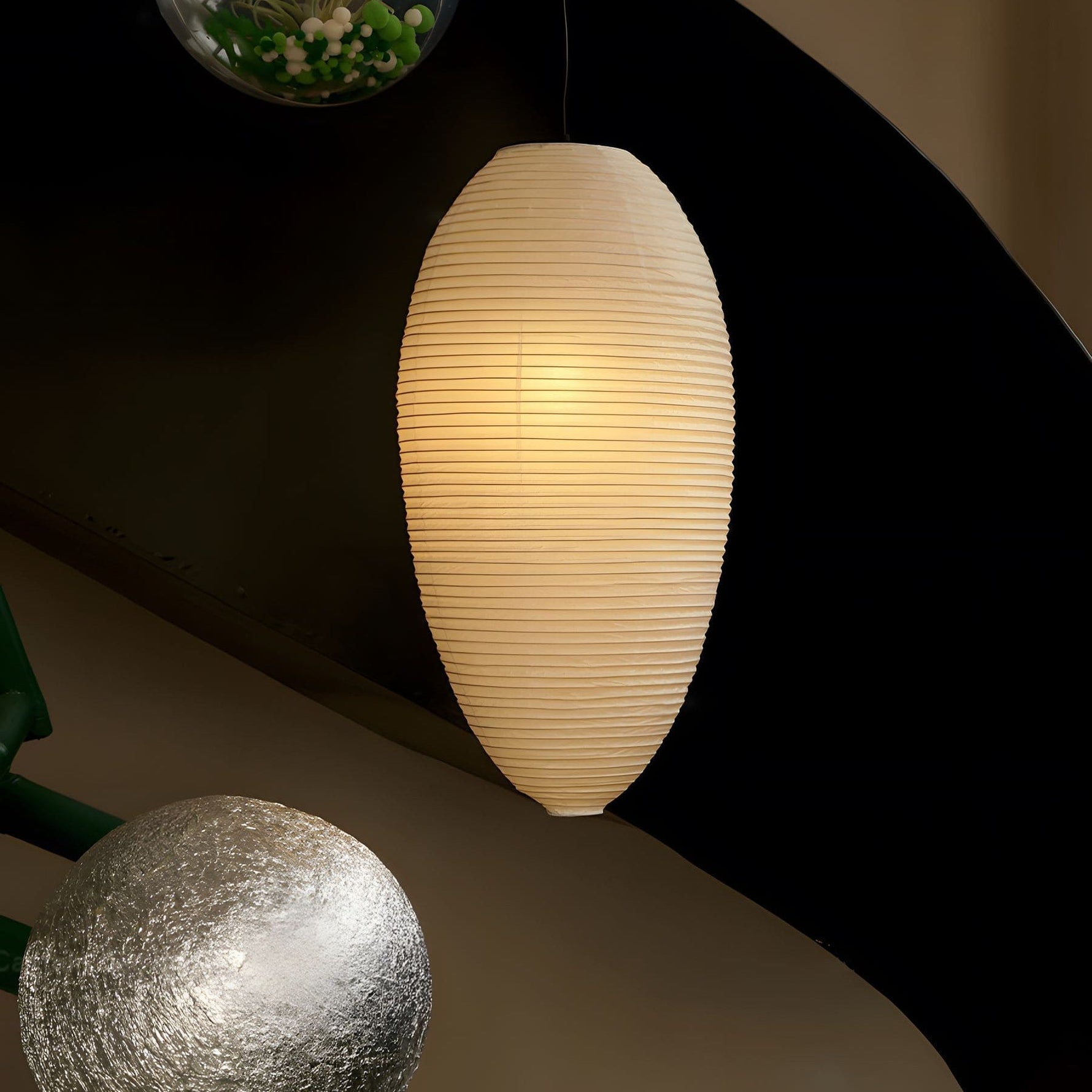 Washi Paper Chestnut Pendant Lamp - Lamp Outdoor