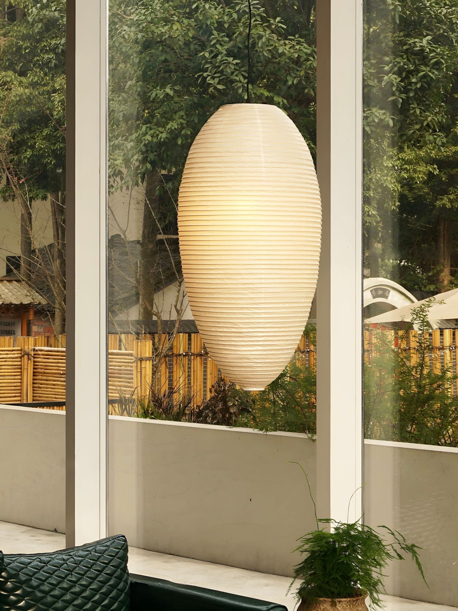 Washi Paper Chestnut Pendant Lamp - Lamp Outdoor
