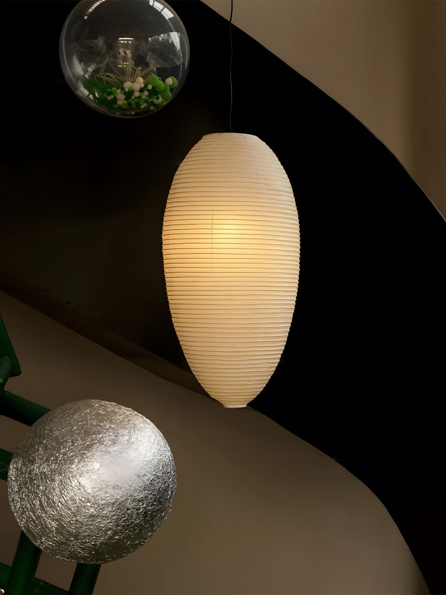 Washi Paper Chestnut Pendant Lamp - Lamp Outdoor