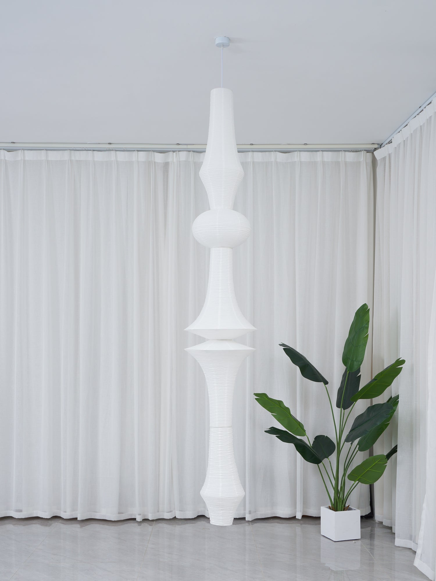 Washi Paper E Pendant Light - Lamp Outdoor