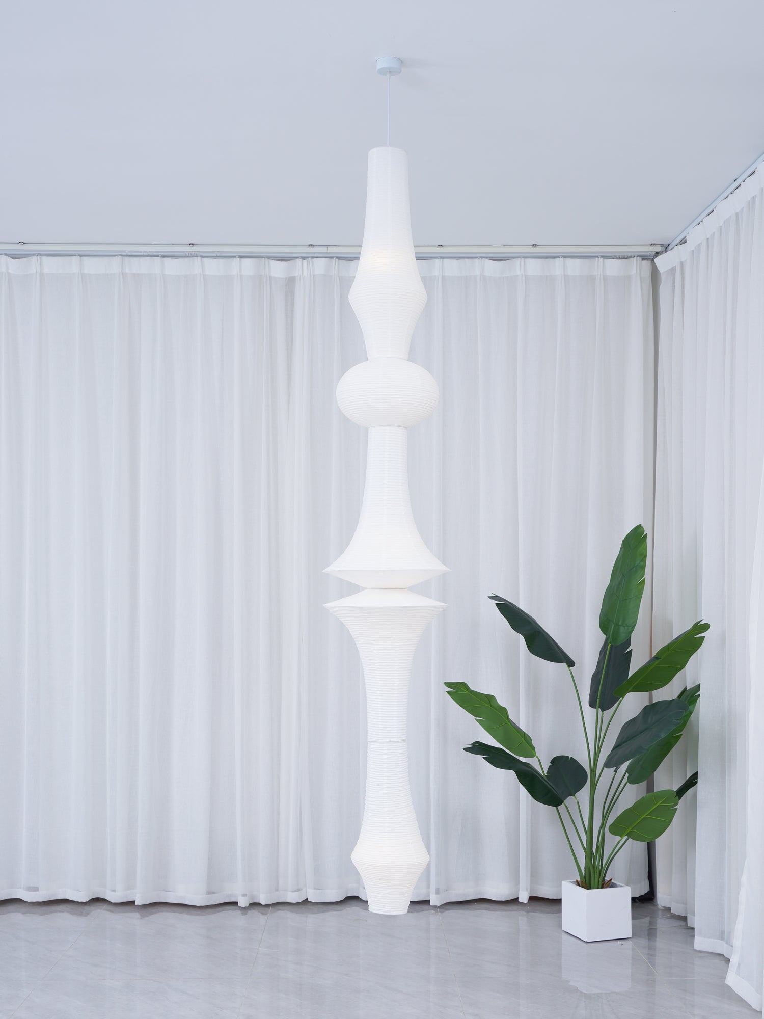 Washi Paper E Pendant Light - Lamp Outdoor