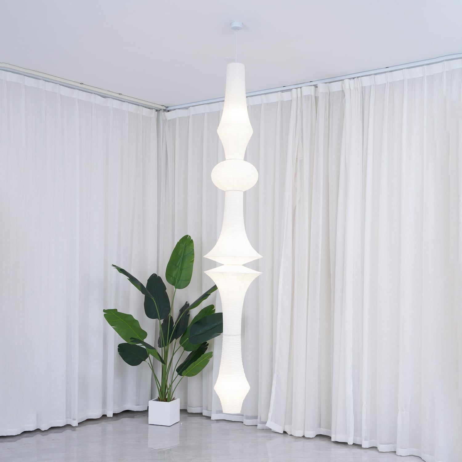Washi Paper E Pendant Light - Lamp Outdoor