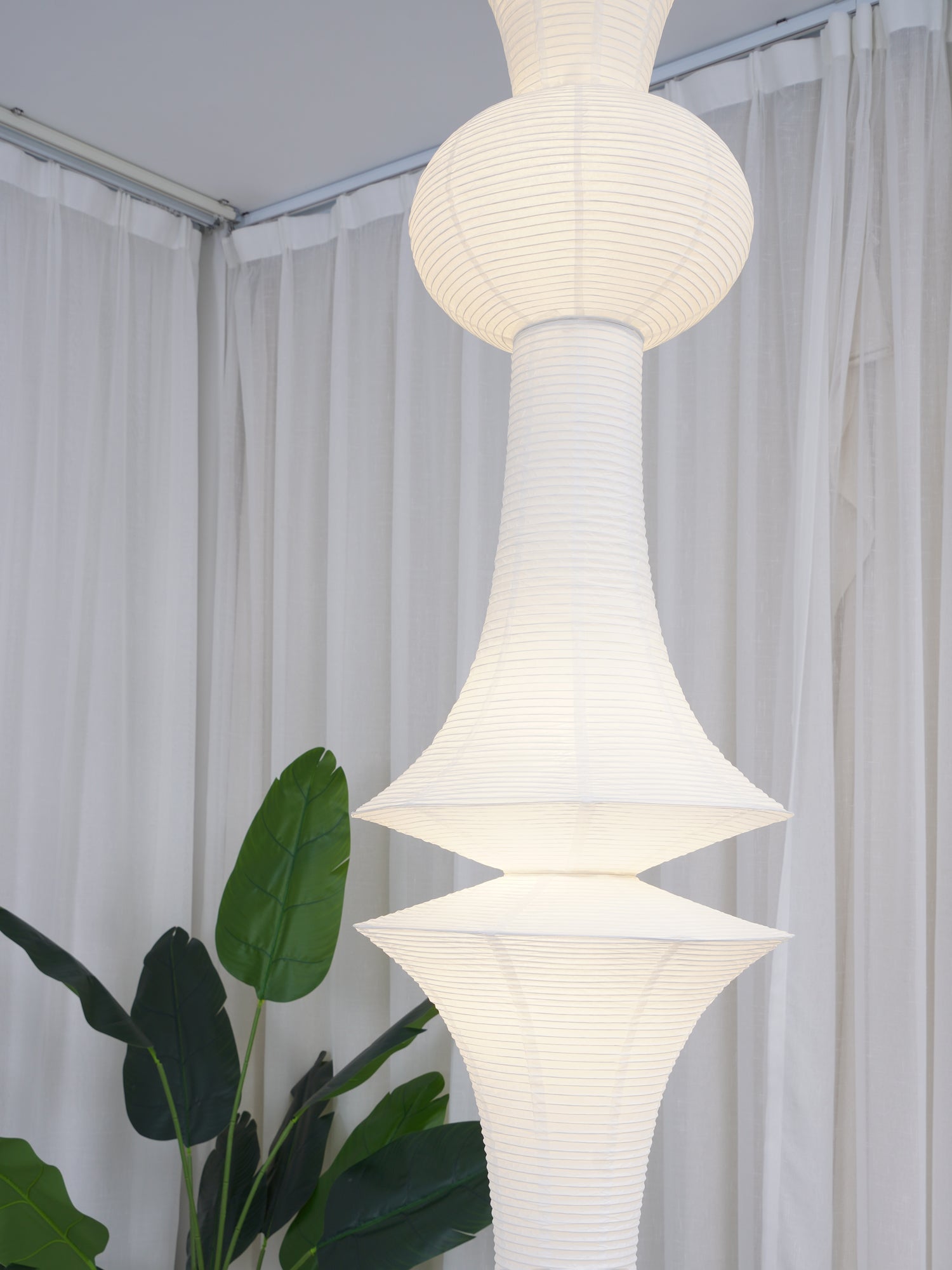 Washi Paper E Pendant Light - Lamp Outdoor