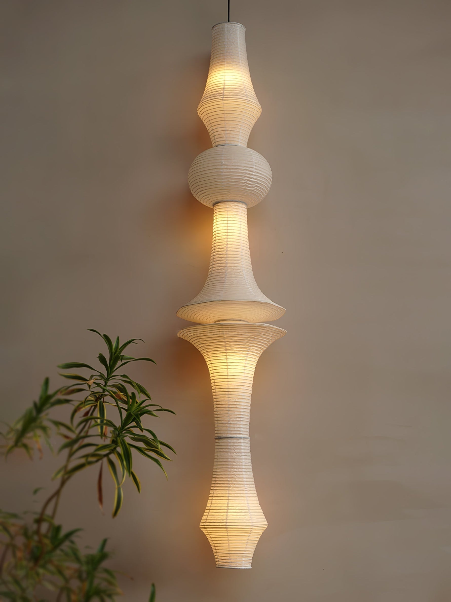Washi Paper E Pendant Light - Lamp Outdoor