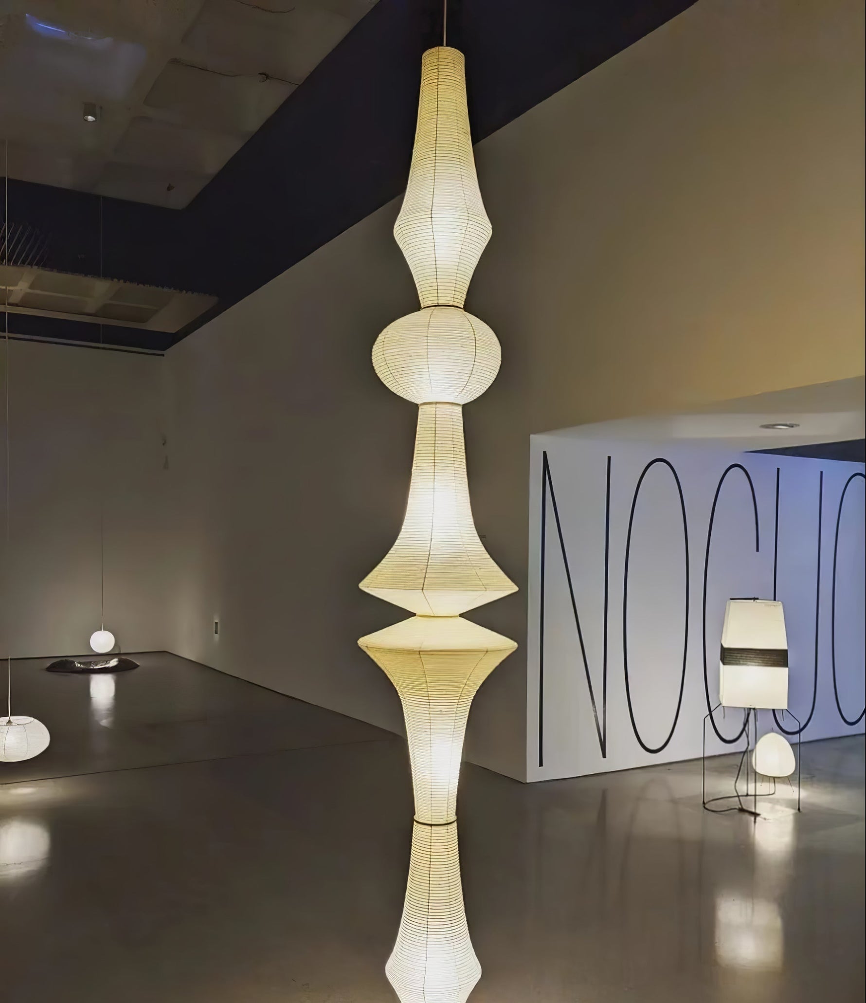 Washi Paper E Pendant Light - Lamp Outdoor