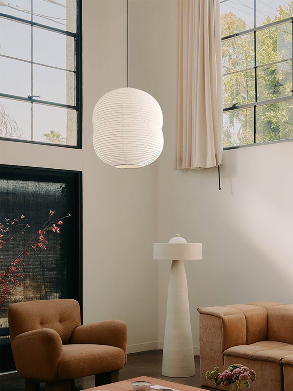 Washi Paper Mini Pendant Light - Lamp Outdoor