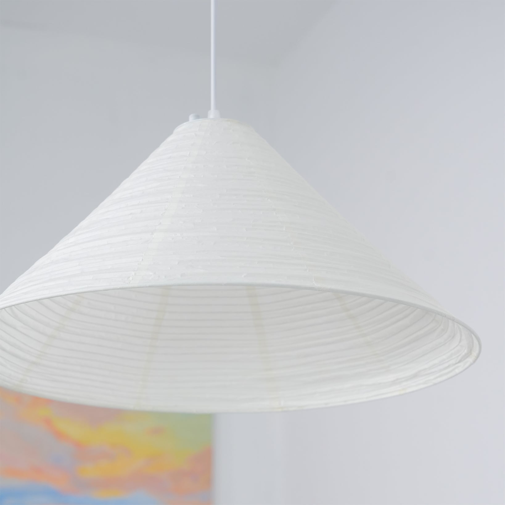 Washi Paper Pyramid Pendant Lamp - Lamp Outdoor
