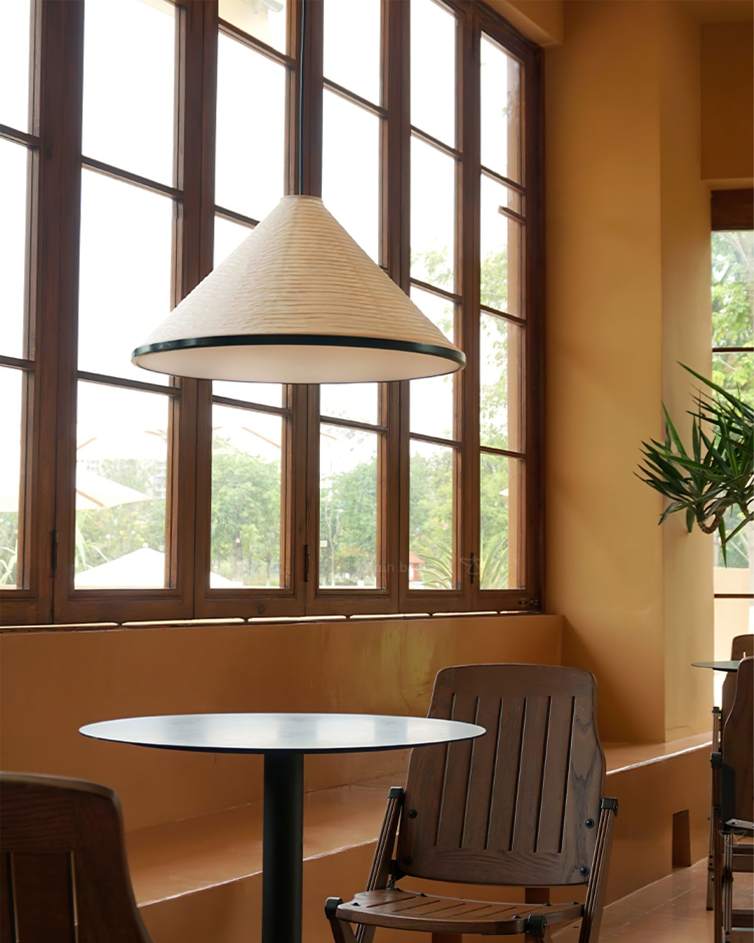 Washi Paper Pyramid Pendant Lamp - Lamp Outdoor