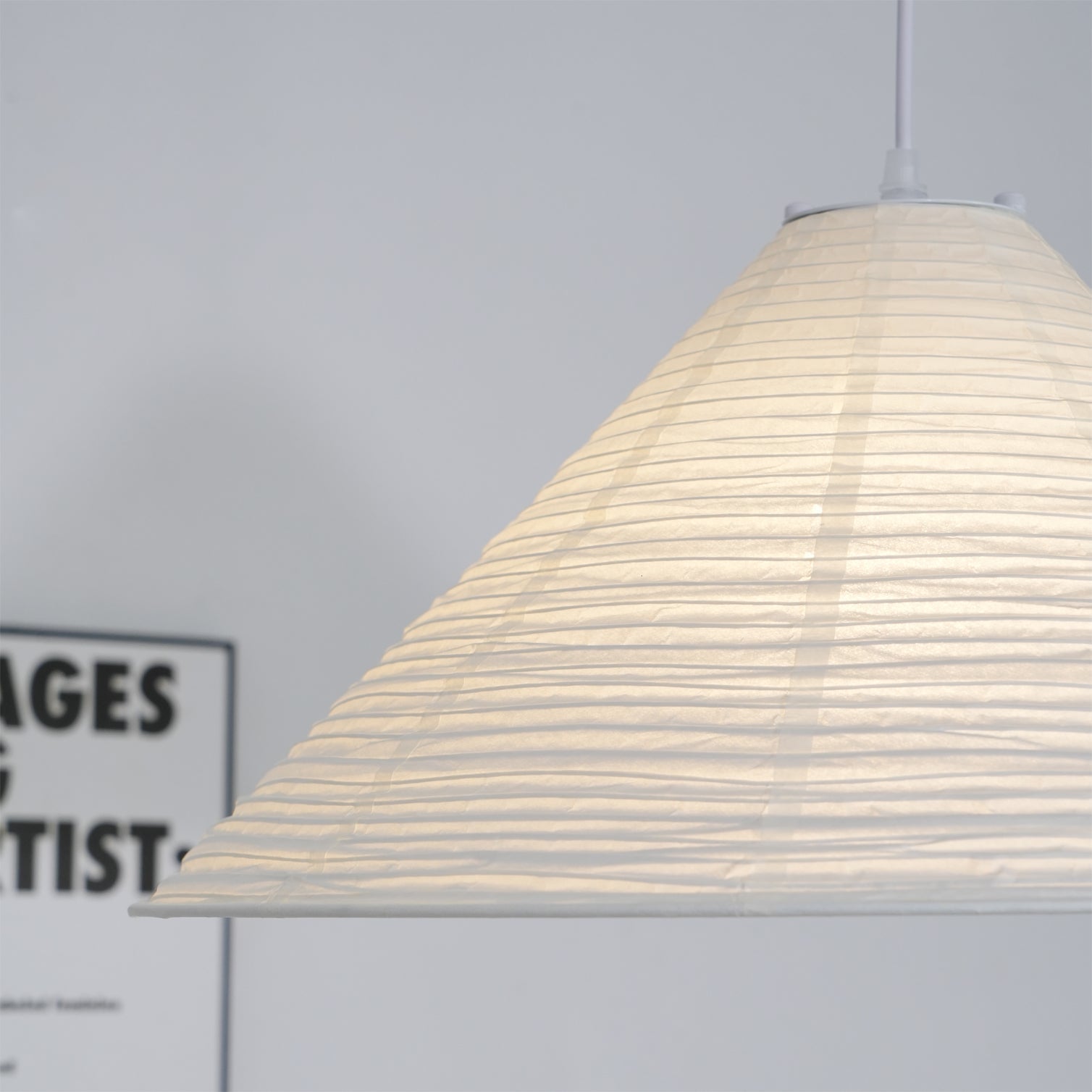Washi Paper Pyramid Pendant Lamp - Lamp Outdoor