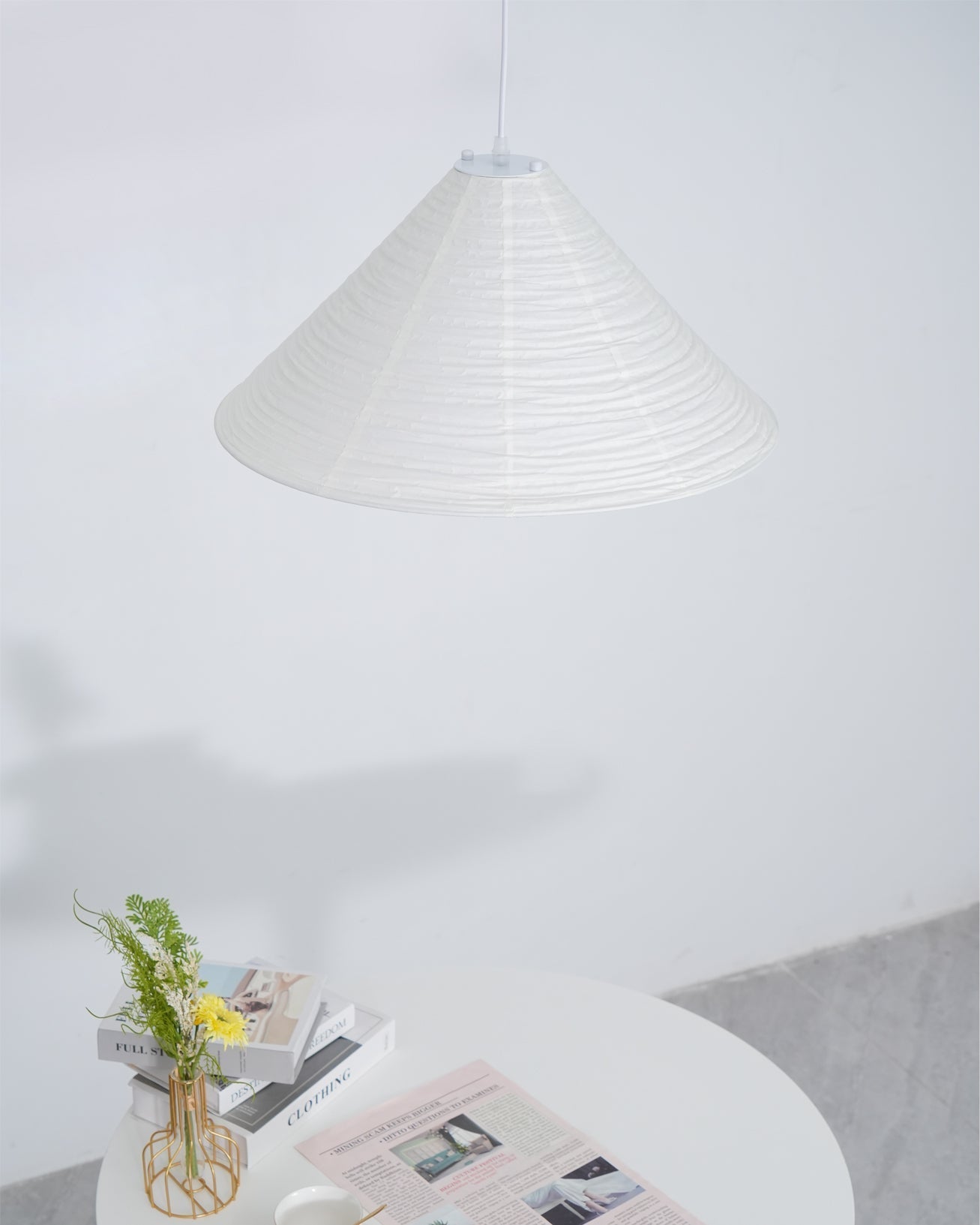 Washi Paper Pyramid Pendant Lamp - Lamp Outdoor