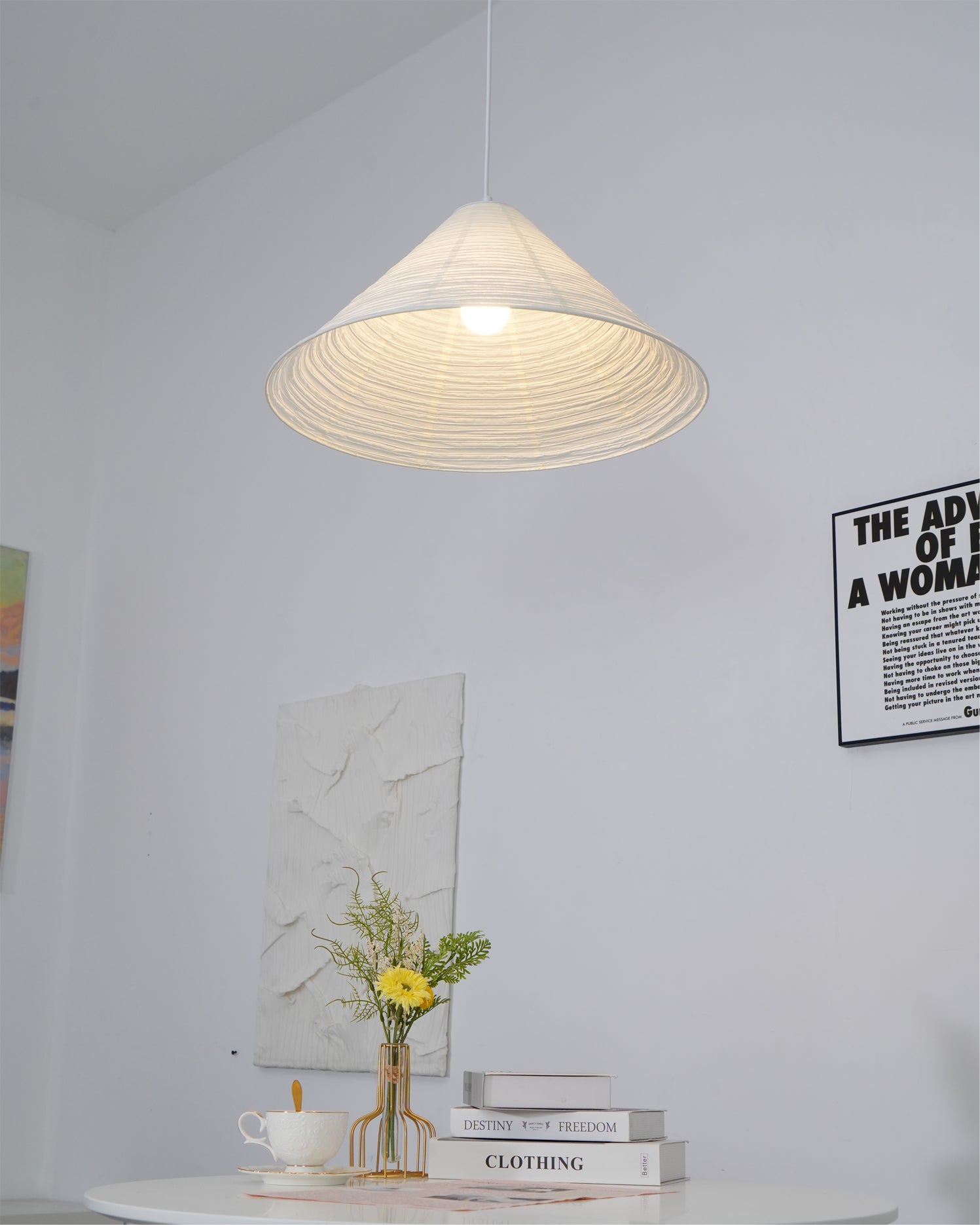 Washi Paper Pyramid Pendant Lamp - Lamp Outdoor