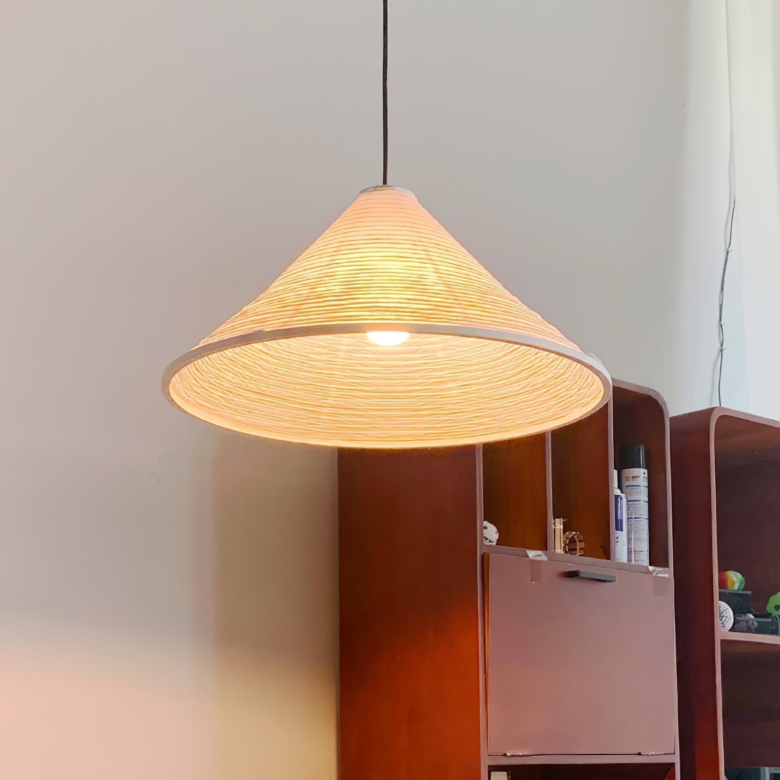 Washi Paper Pyramid Pendant Lamp - Lamp Outdoor
