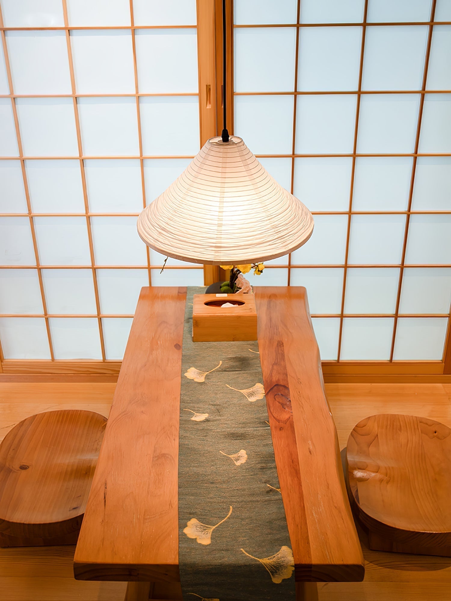 Washi Paper Pyramid Pendant Lamp - Lamp Outdoor