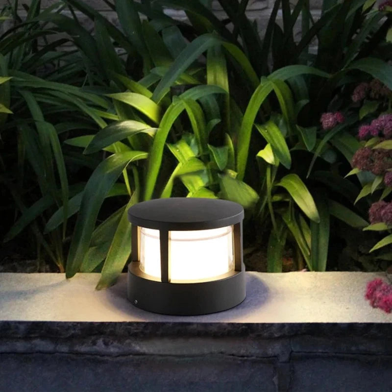 Ray Modern Metal Cylindrical Outdoor Bollard Light - Lamp Outdoor